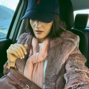 Chic Pink real Fur Jacket light weight